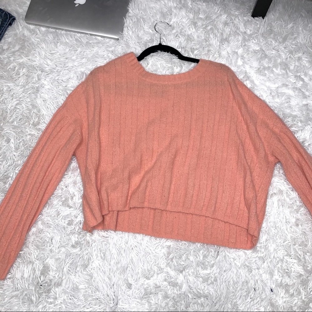 UO style pastel coral sweater